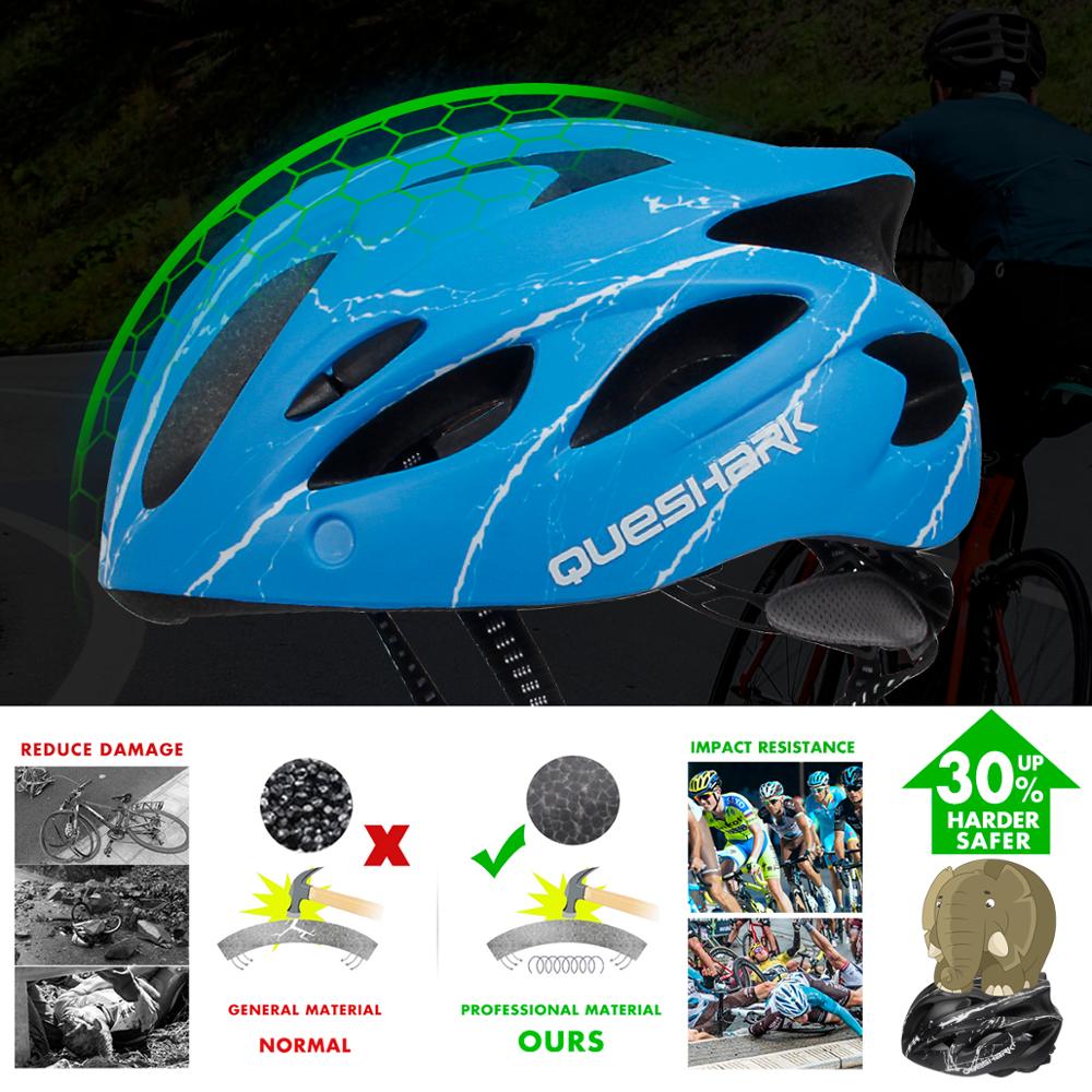 Queshark Fahrrad Helm Ultraleicht aufbringen Fahrrad Helm Reiten Berg Straße Fahrrad Angeformten Radfahren Helme Mit Brille