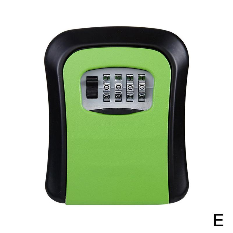 Smart Code Password Key Lock Box Storage Key Wall Mounted Key Safe Box Waterproof Outdoor Keybox 4 Digits Passwords Anti-thieft: E