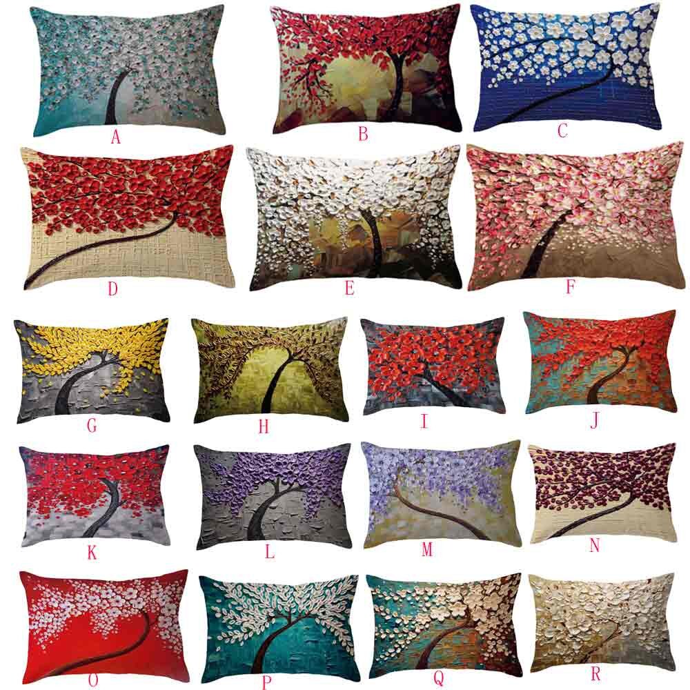 30*50cm Rectangle Pillow Cushion Case Toss Pillowcase Hidden Zipper Closure Soft Pillowcases Home Bed Ornament B1