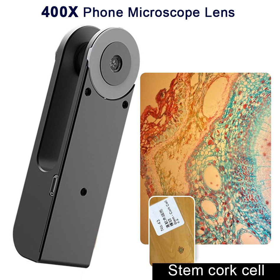 400X Mobiele Telefoon Microscoop Lens Hd Camera Met Led Licht Cellphone Super Macro Lens Universele Lens Voor Iphone Smartphone