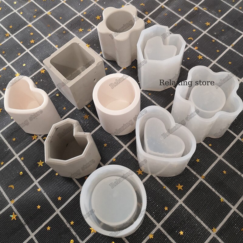 Grote Ronde Betonnen Bloempot Mal Siliconen - 20.9cm Voor Vetplanten, Gips En Cement Projecten