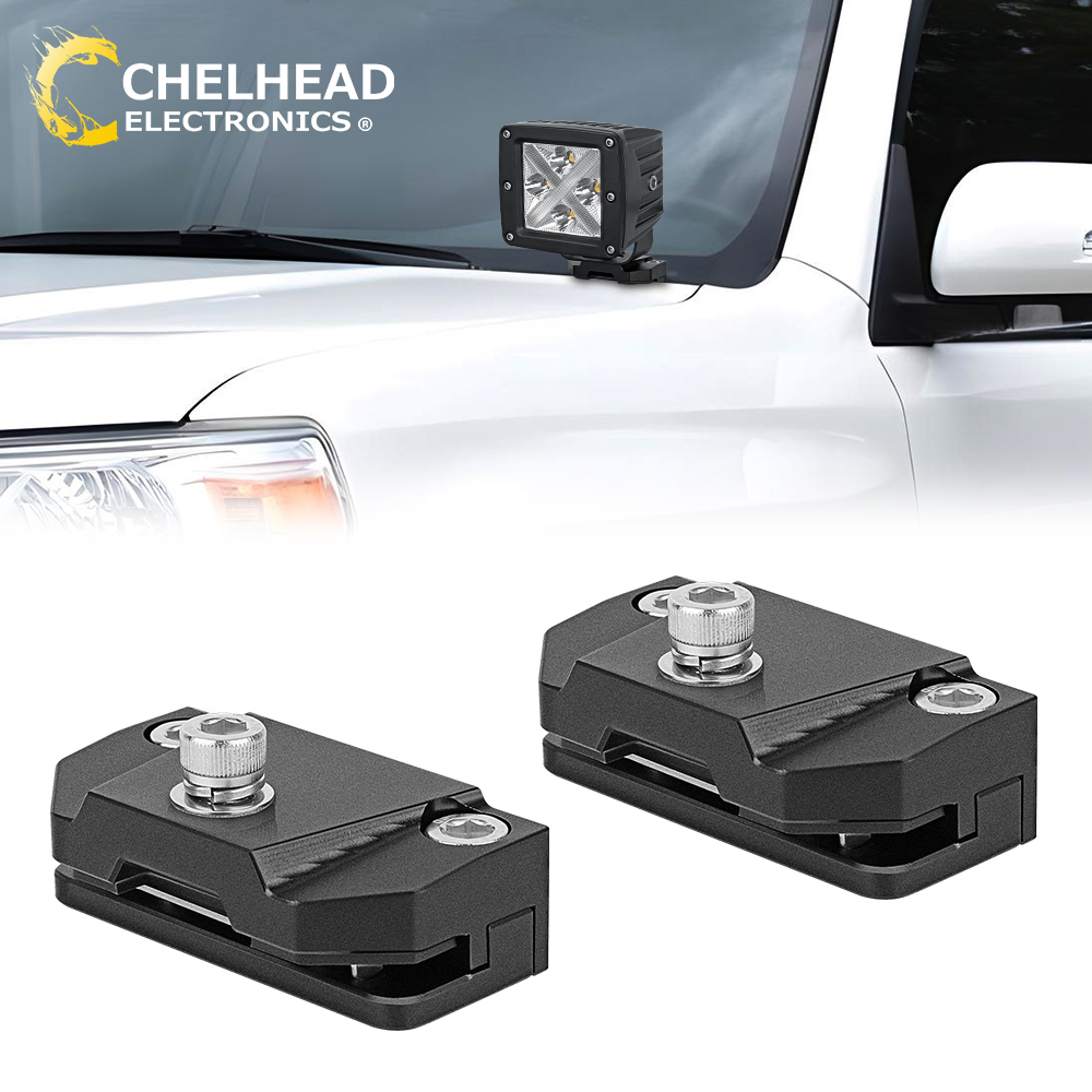 Led Autolichten Beugel Autokap Montage Houder Licht Werkbalk Led Mount Klem voor SUV 4X4 Auto Universeel Zwart Rood