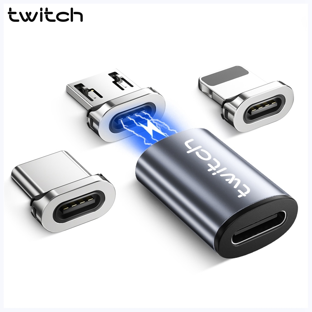 Twitch USB Type C Magnetic Adapter For iPhone Xiaomi Samsung USB C Female To USB Micro iOS Magnet USB Type-C Converter Connector