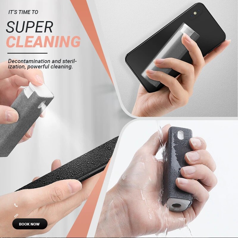 3 in 1 Fingerprint-proof Screen Cleaner Easy-to-Use Reusable Removes Smudges Screen Cleaner For Cell Phone Glass Cleaner Clean