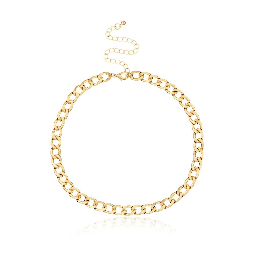 lien chaîne collier ras du cou pour les femmes collier à breloques Collares bijoux XL066: Gold Color