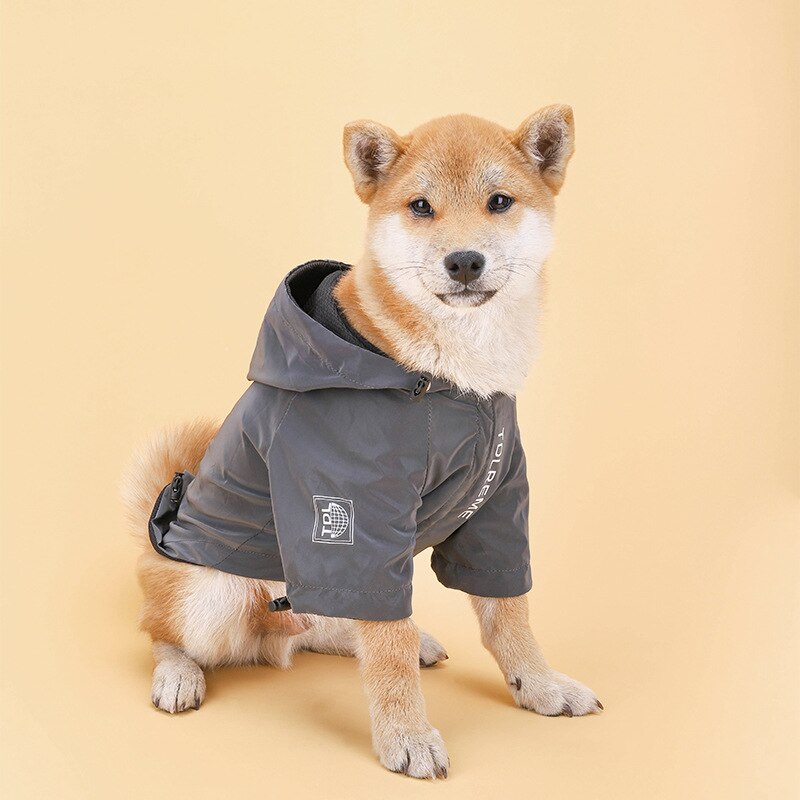 Chaqueta reflectante para mascotas, ropa impermeable para perros grandes, Bulldog, Chihuahua, chubasquero para cachorros, a prueba de viento y resistente a la lluvia