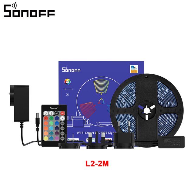 Sonoff L2 Smart Led Light Strip Dimbare Waterdichte Wifi Flexibele Rgb Strip Verlichting Werk Met Alexa Google Thuis, dance Met Muziek: L2 2M Version