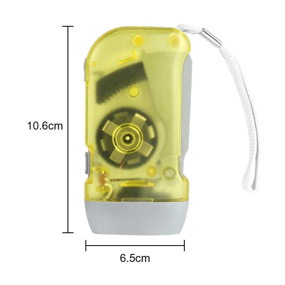 LED main pressage Dynamo lampe de poche manivelle puissance liquidation lampe de poche torche lumière main presse Camping lampe pour d'urgence