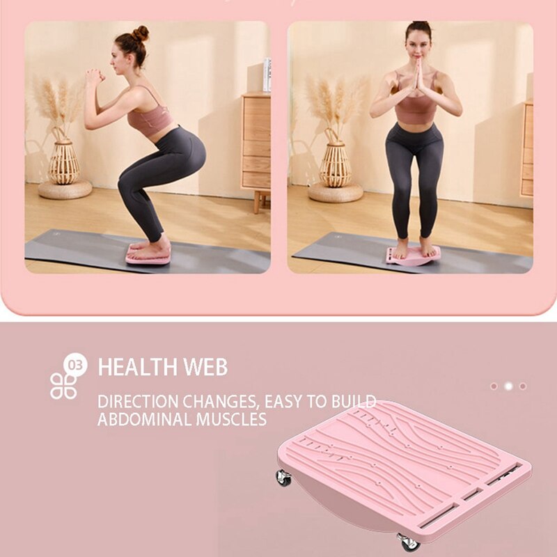 ELOS-Anti-Slip Adjustable Yoga Stretch Board Balance Board Tension Plate Yoga Indoor Stretch Adjustable Stretch Board