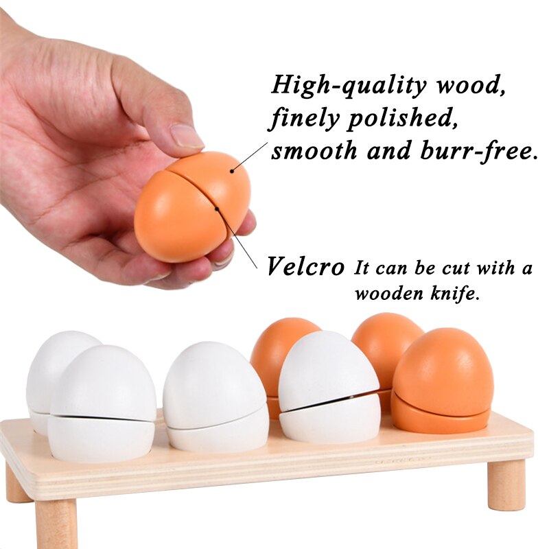 Late som kjøkken barn leker simulering mat tre egg sett magnetisk pasta egg late som å leke kutte mat jente matlaging spill