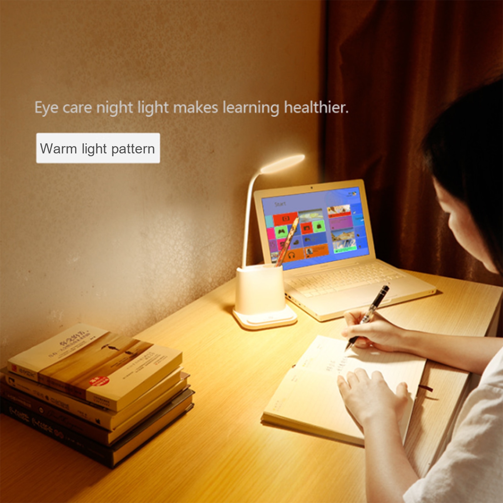 Touch Dimmable LED Desk Lamp USB Rechargeable Table Lamp Adjustment Table Light for Children Kids Reading Study Bedroom