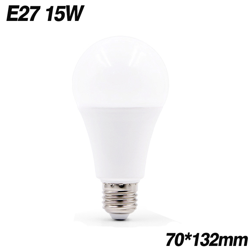 Ampoule LED haute puissance E27 E14 lampe 3W 5W 7W 9W 12W 15W 18W AC220 240V blanc froid blanc haute luminosité Lampada lumière LED: WHITE / WHITE