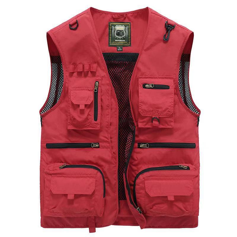 Chaleco con múltiples bolsillos para hombre, abrigo fino para fotografía, pesca, trabajo al aire libre, verano,