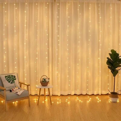 3,5 M Mond Sterne Lampe LED Lampe Schnur eins Weihnachten Lichter Dekoration Lichter Vorhang Lampe Hochzeit Nentern 220v Gebühr licht: warm Weiß