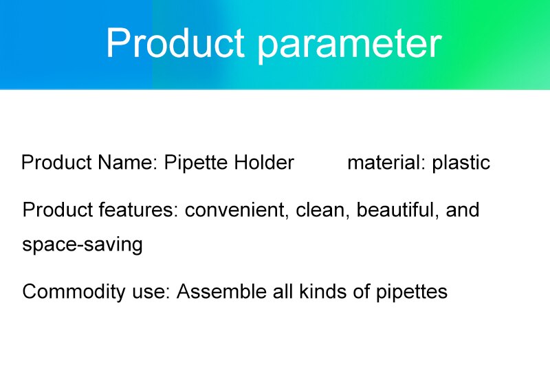 Plastic Pipette Holder Z Type Pipette holds up to 6 Dragon Pipette Pipettor