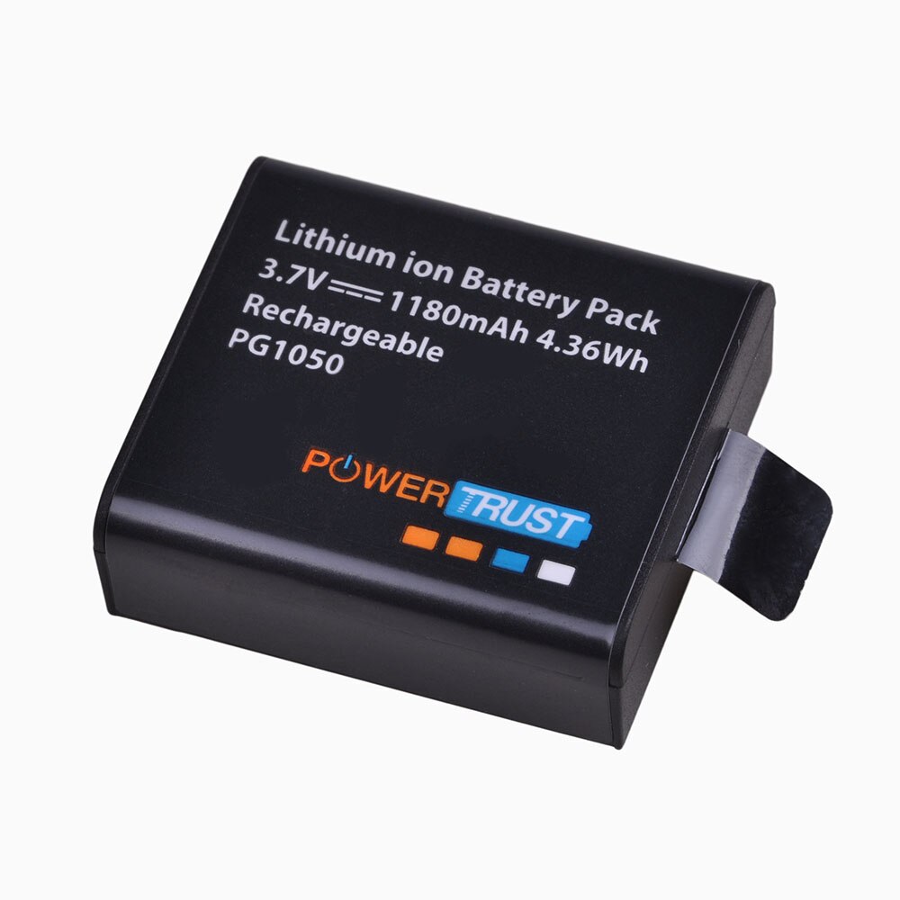 Powertrust 4x PG1050 Batterij 1180Mah Oplaadbare Batterij Voor Sjcam SJ4000 Sj4000 SJ5000X Voor Eken H9 H9R H8R H8 Action camera