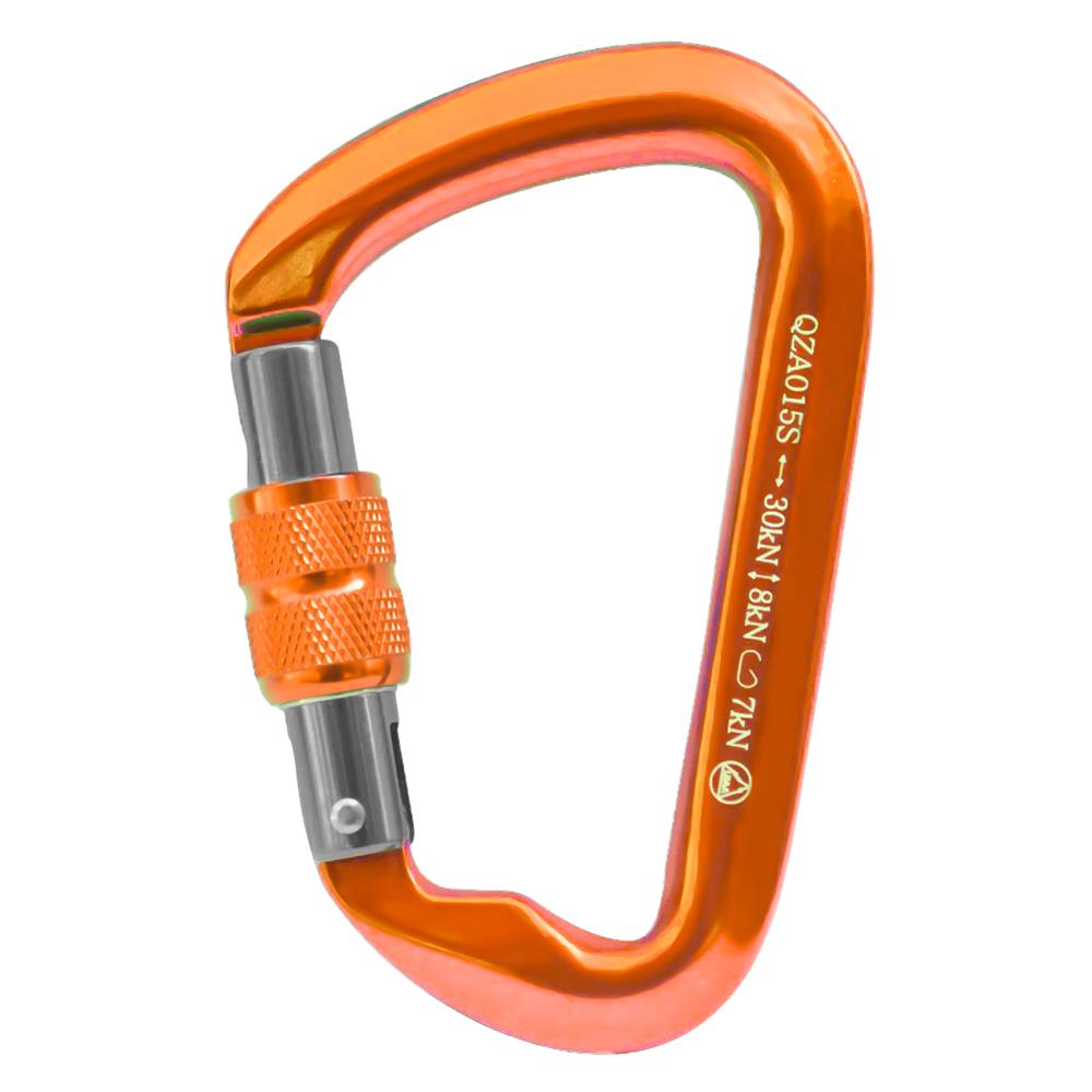 30KN vis porte serrure mousqueton D Type anneau crochet descente escalade équipement crochet de sécurité camping en plein air pêche porte-clés