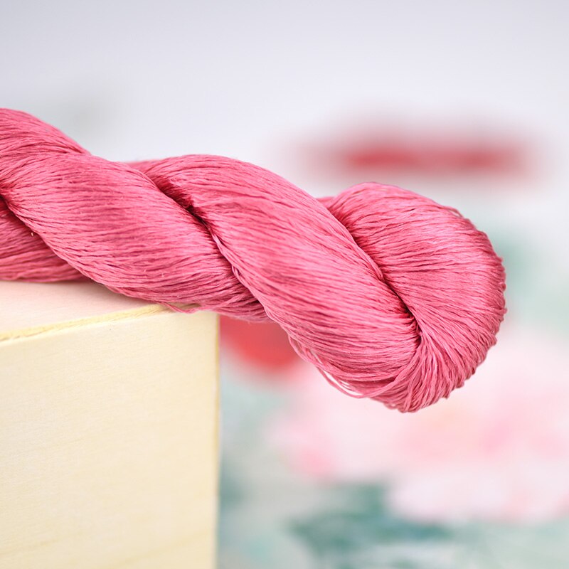 1pcs 100% silk thread hand embroidery embroider cross stitch 400m silk embroidery thread rose hermosa/pink/8 pure colors: 5