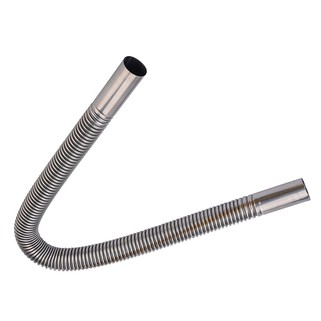 Parking Air Heater Tank Exhaust Pipe Diesel Gas Vent Hose Stainless Steel Tupe Sliver Durable and l0409