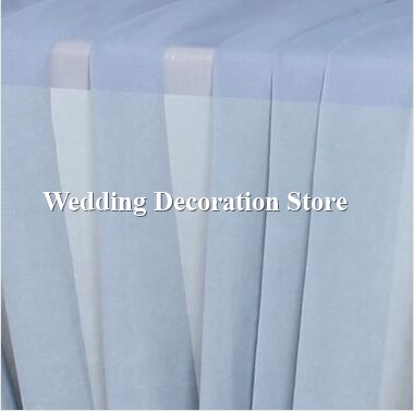 Chiffon Bogen Gardinen Tafel draussen Hochzeit Hintergrund Vorhang Zeremonie Drapieren Schleier Laube Stoff Veranstaltung Party Vorhänge DIY Dekor: grau Blau