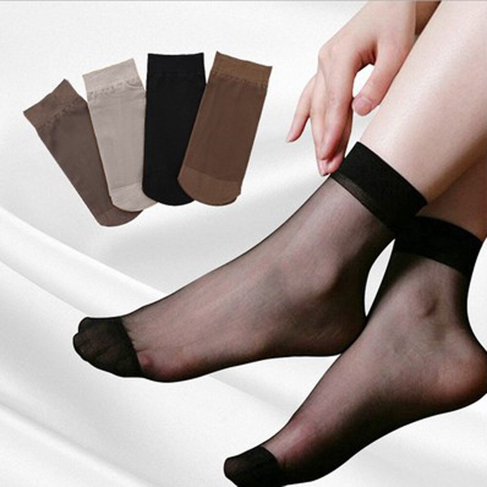 10 Pairs Women Socks Ultra Thin Elastic Silk Girl Short Stockings Ankle Low Cut Socks Calcetines Mujer Носки Женские#30