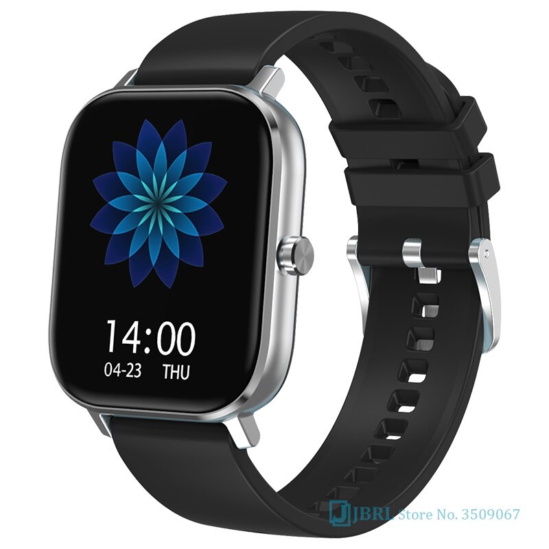 sport ecg firkantet digital klokke menn kvinner bluetooth samtale besvare digital armbåndsur dame stål passe klokker herre android ios: Dt35 sølv sorte sil