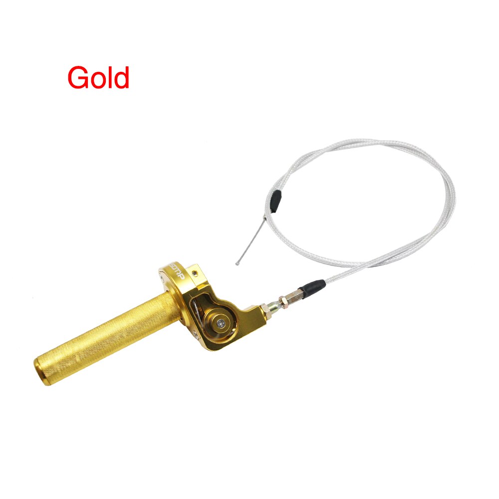 ZSDTRP Universal 7/8" Motorcycle Throttle Twist Grips + Cable 22mm CNC Aluminum Grip Accelerator Moped Scooter Dirt Bike: Gold