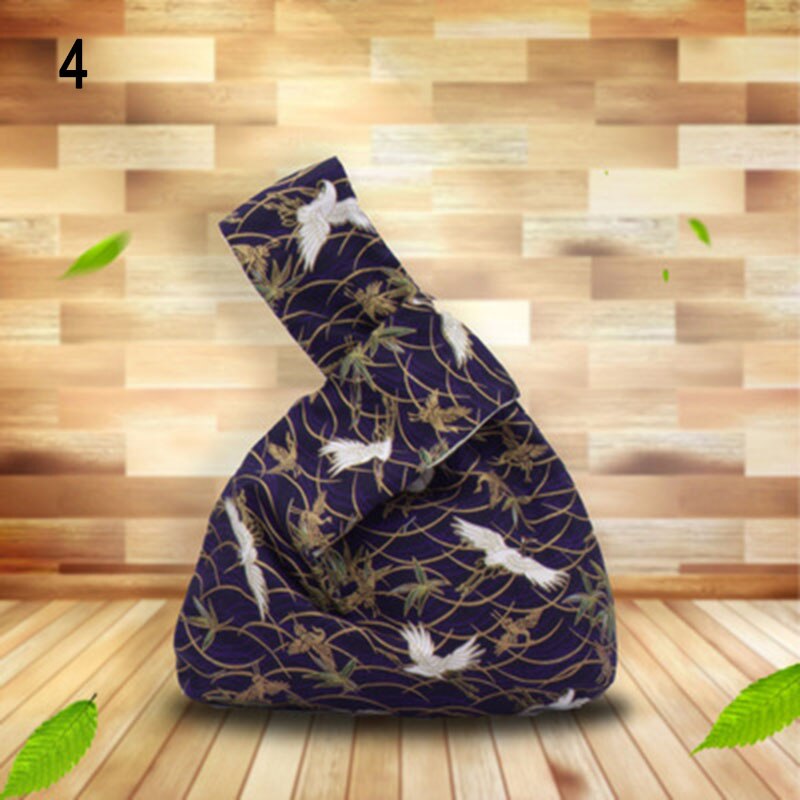 Women Printed Pattern Wrist Bag Simple Sleeve Knot Pouch Portable Girls Purse Tote For Travel Outdoor: 4