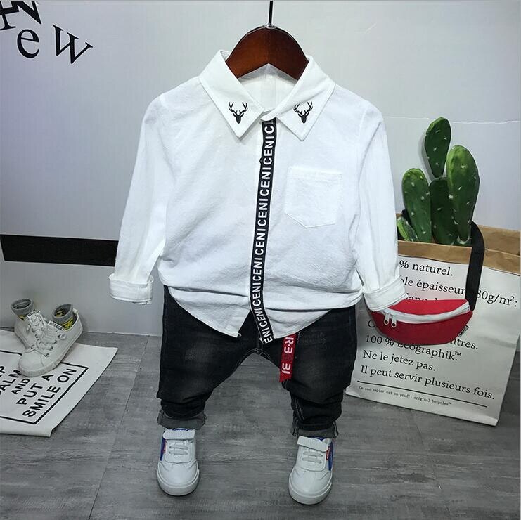 Jongens Gebreide Trui + Shirts + Jeans 3Pcs Sets Peuter Jongens Kleding Set Peuter Jongen Kleding Casual Kids Outfits 2-6years