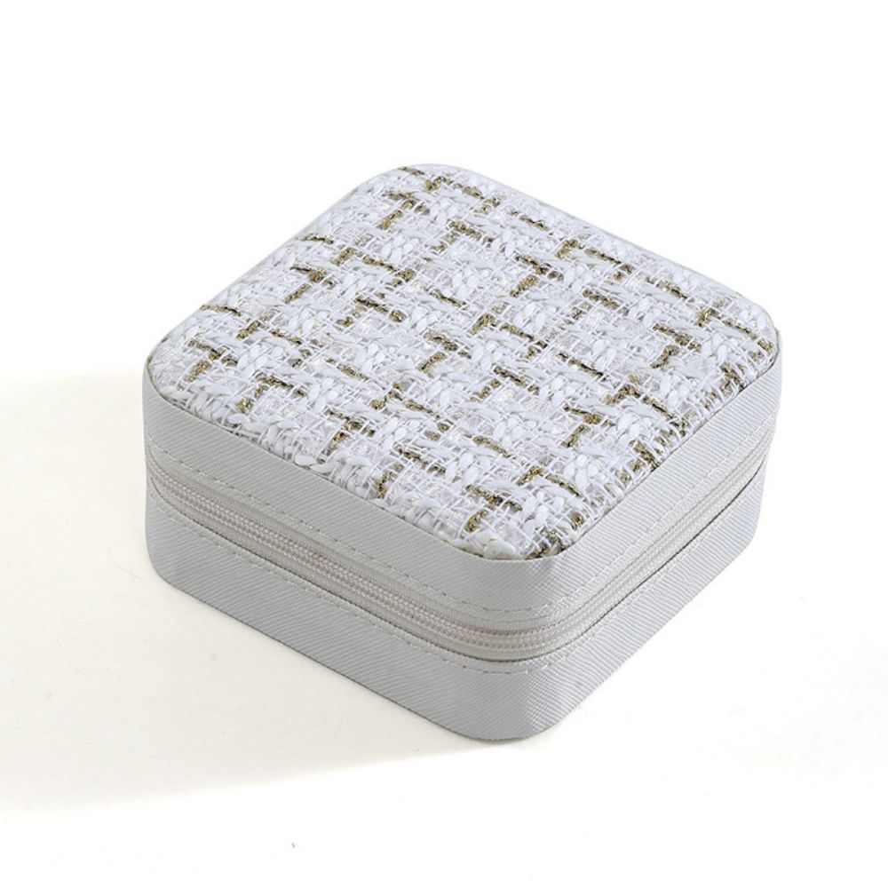 Boîte de rangement de bijoux Portable, boîte de rangement de bijoux de voyage élégante avec Solution à plusieurs compartiments pour femmes: Bleu