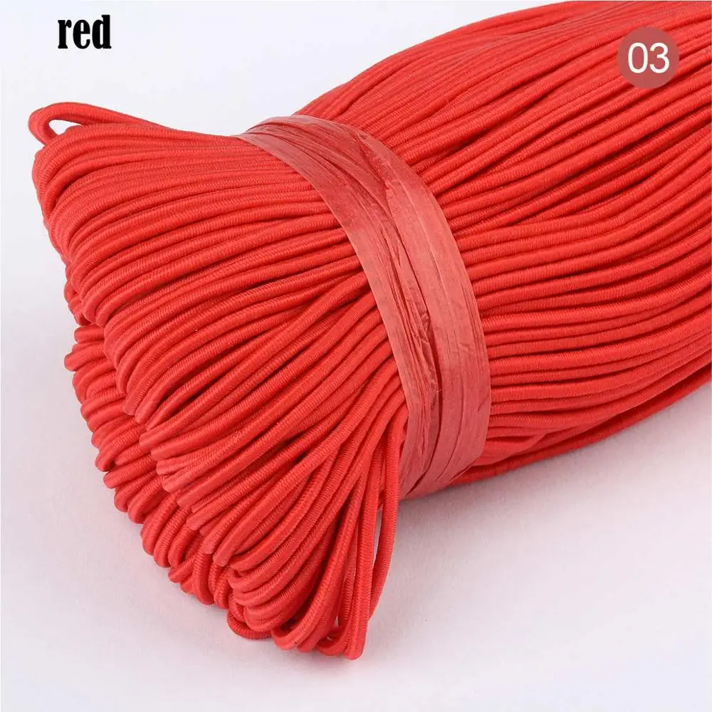 1,5 mm kleurrijke hoog-elastische ronde elastische band ronde elastische touw rubberen band elastische spandex band trim DIY naaien accessoires: Goud / 1.5m