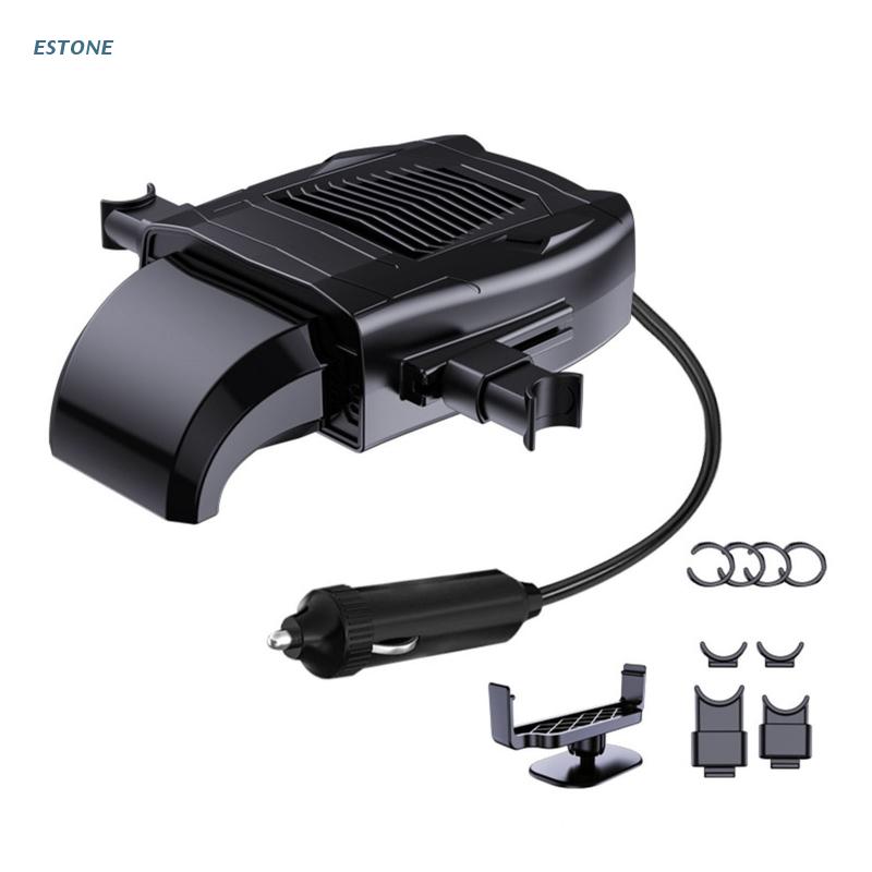 12V 5W Car Electric Heater Winter Fan Defogger Demister Defroster Heater Rotatable Electric Heater: A