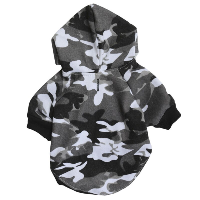 Chien de compagnie carlin bouledogue français vêtements sweat à capuche Camouflage tissu confortable adapté pour automne et hiver chiot manteau
