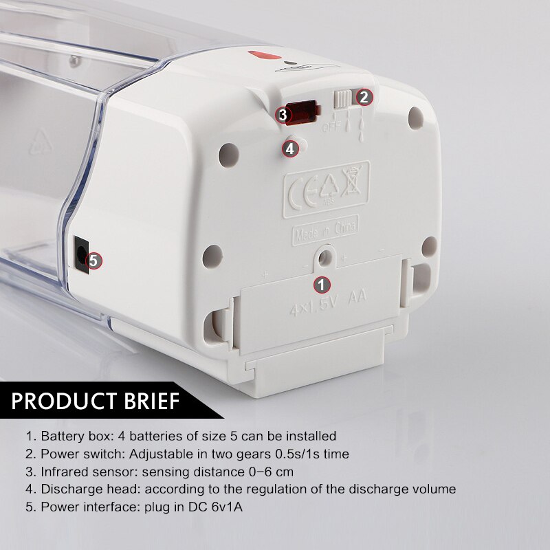 Wall Mounted 700ml Dual power Soap Dispenser Automatic IR Sensor Touchless Liquid Soap Dispensers