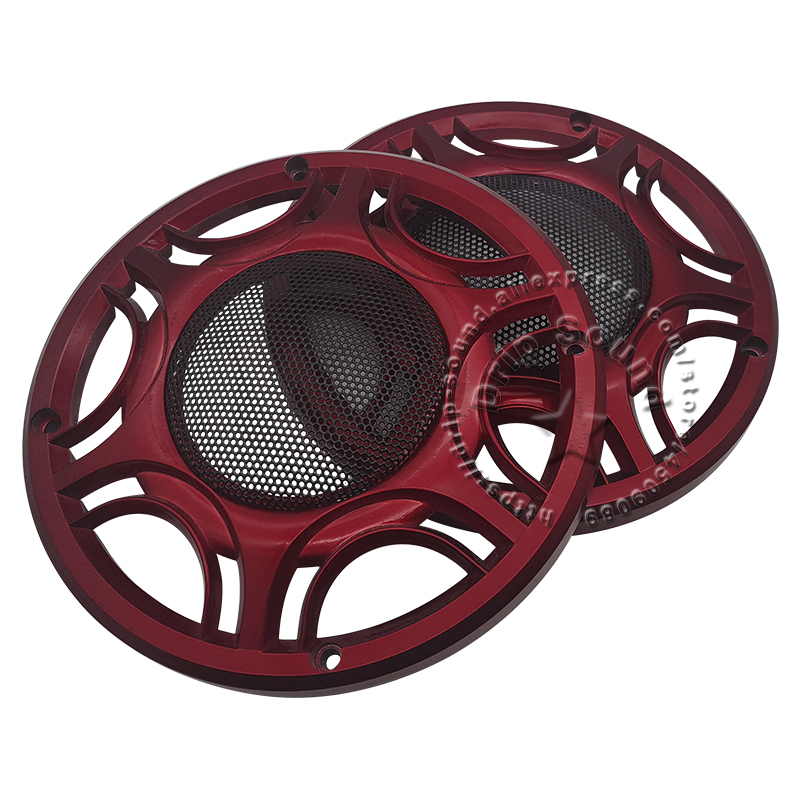 Per 6.5 "pollici copertura della griglia dell'altoparlante cerchio decorativo Audio rete metallica griglia protezione rete cornice nera/blu/verde/rossa/argento