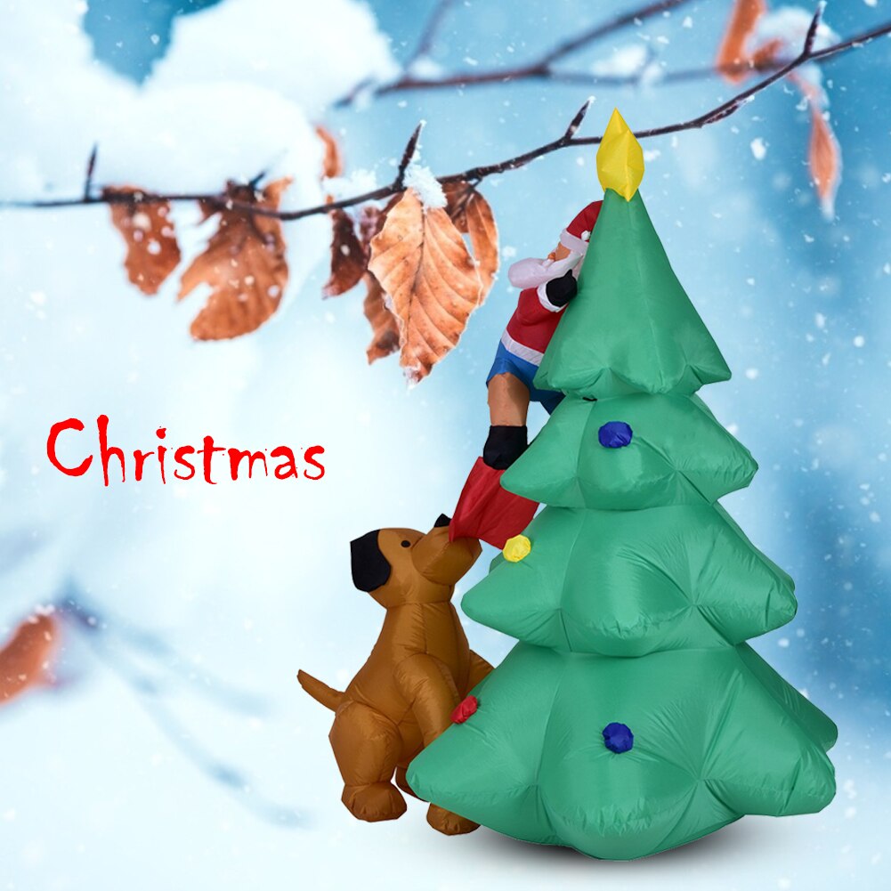 2.4m Inflatable Santa Claus Soldier Dog Ornament Decoration Doll Xmas Party Courtyard Decor Decoracion Navidad Christmas Decor
