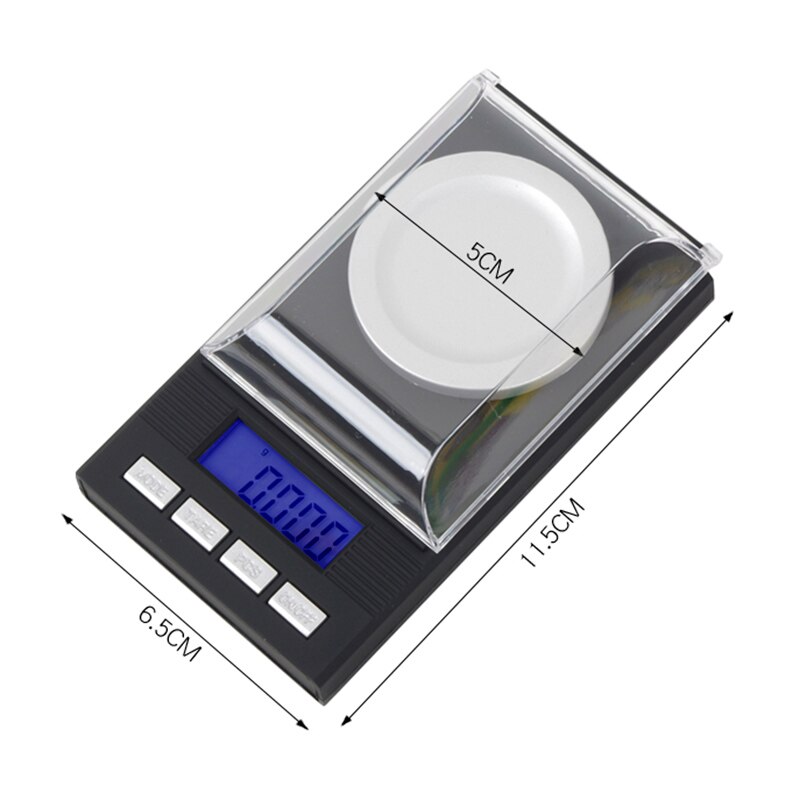 50g/0.001g Electronic Digital Milligram Scale Lab Scale Smart Electronic Balance Gram Carat Grain Reload Jewelry Millig --M25