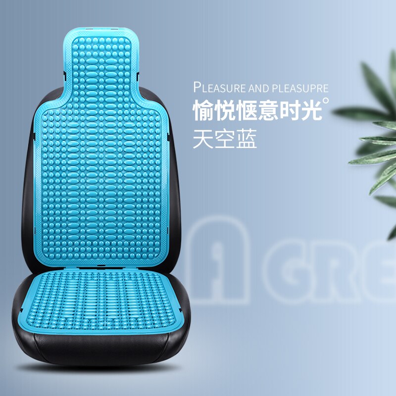 Universal sommer autostol kølig pude pvc beaded massage automobil stolebetræk med blød taljemåtte åndbar holdbar 1 stk.: 1