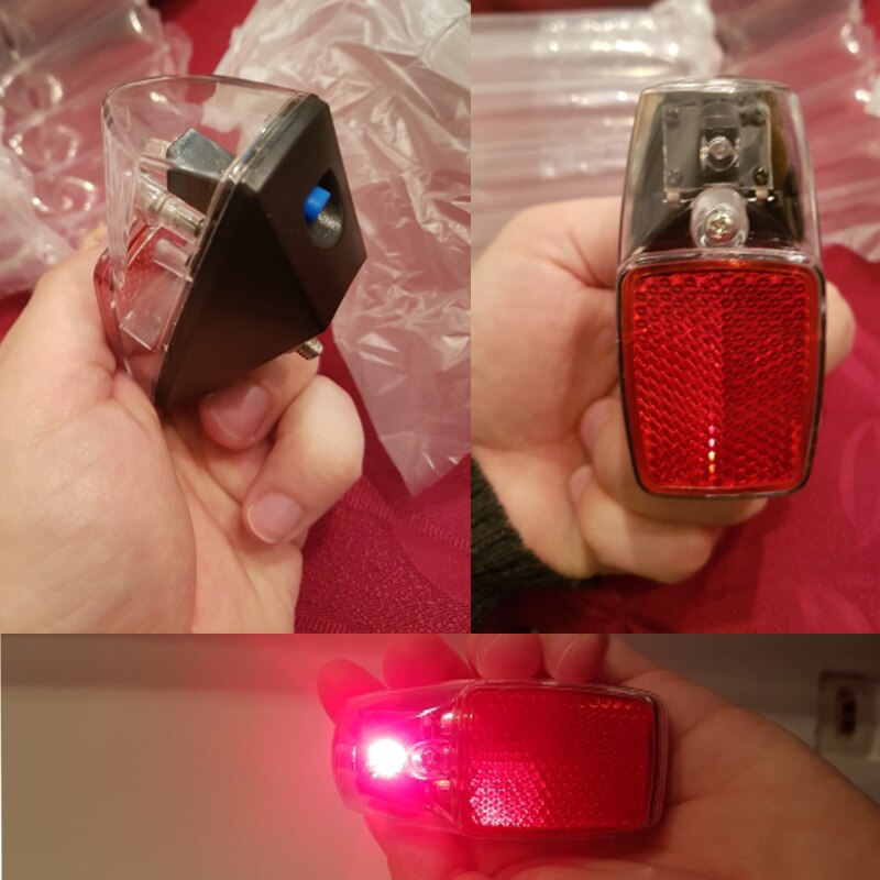 JS Rode LED Fiets Achterlicht Mount op de Fender met Batterij Veiligheid Waarschuwing Fiets achterlicht Lamp Fiets Accessoires MTB