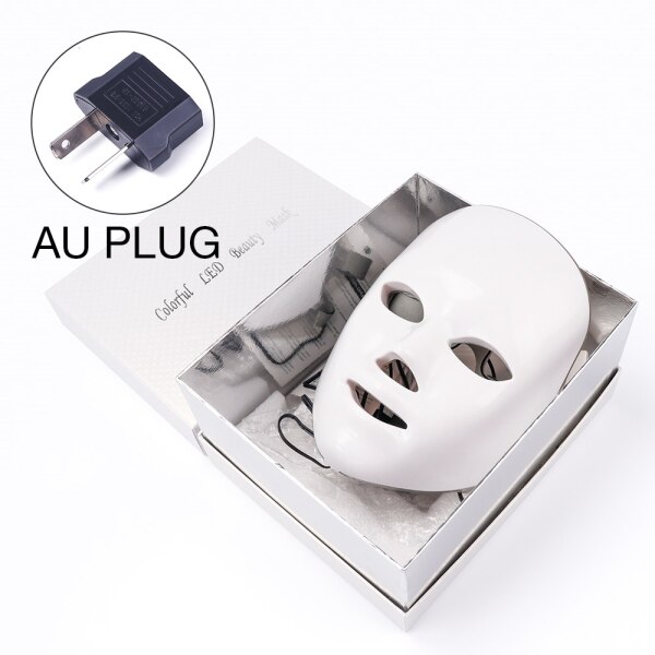 Led Facial Mask 7 Colors Light Photon Therapy Mask Skin Rejuvenation Brightening Skin Shrink Pores Device: LED Mask AU