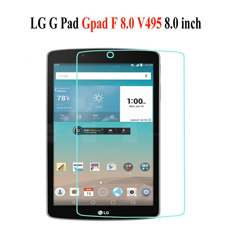 Película de vidrio templado 9H para LG G Pad 7,0 8,0 8,3 10,1 GPad V400 V480 V490 V500 V700 V525 V930 F2 8,0 LK460, película protectora de pantalla: G Pad 8.0 V490