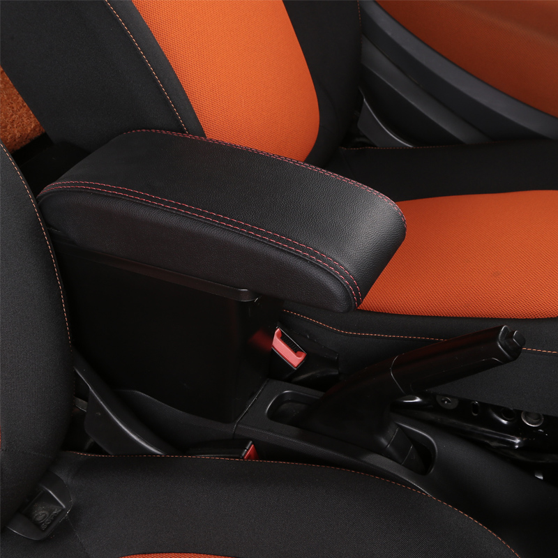 for smart fortwo armrest box universal car center console smart forfour caja modification double raised with USB No assembly
