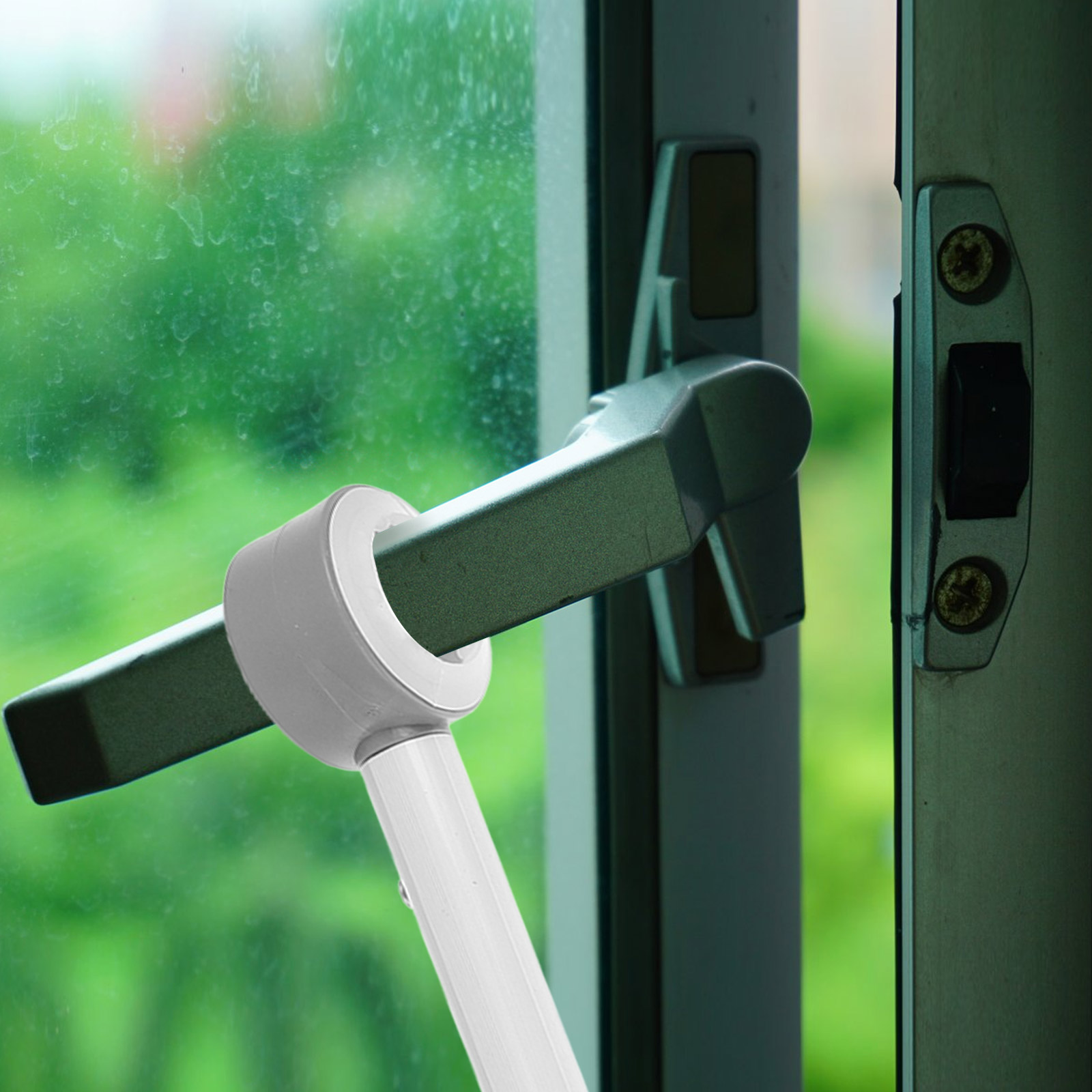Window Lever Handle Blinds Rod Assistant Opening Curtain Rods Shade Aluminum Alloy Push Pull Pole