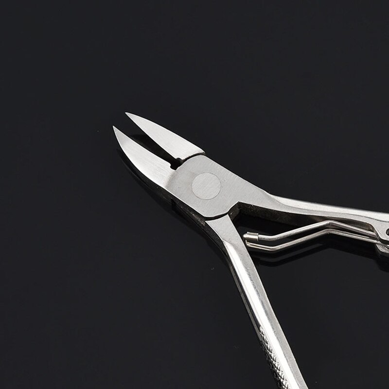 Herramientas profesionales para uñas, cortaúñas de acero inoxidable, tijeras afiladas, eliminador de piel muerta, herramienta de manicura artística para uñas, oro y plata, 1 ud.