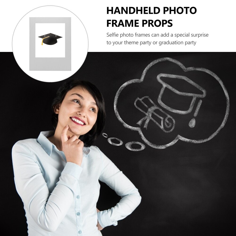 1pc Graduation Party Photo Booth Props Graduation Party Selfie Photo Frame Supplies