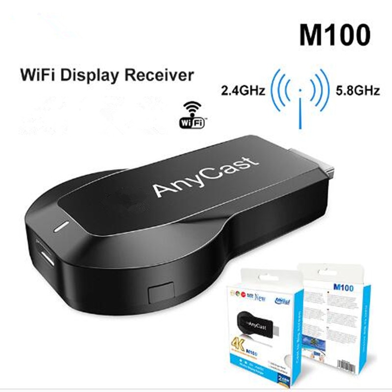 Anycast M100 2.4G/5G 4K Miracast Elke Cast Draadloze Dlna Airplay Tv Stick Wifi Display Dongle ontvanger Voor Ios Android