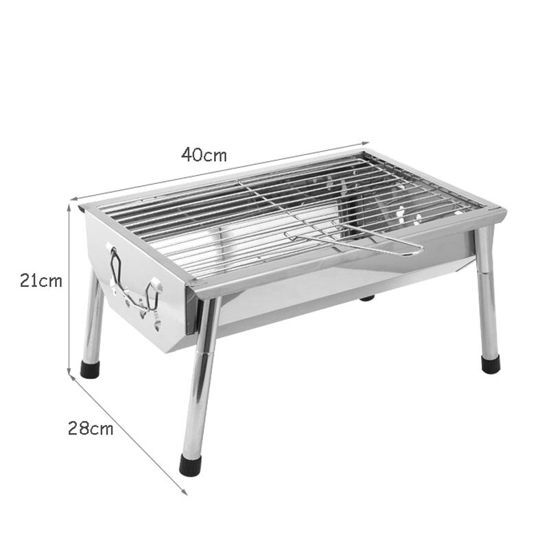 Tykk sammenleggbar grill utendørs kull ovn rustfritt stål grill grill bbq røykgrill bbq grill mini grill kebab