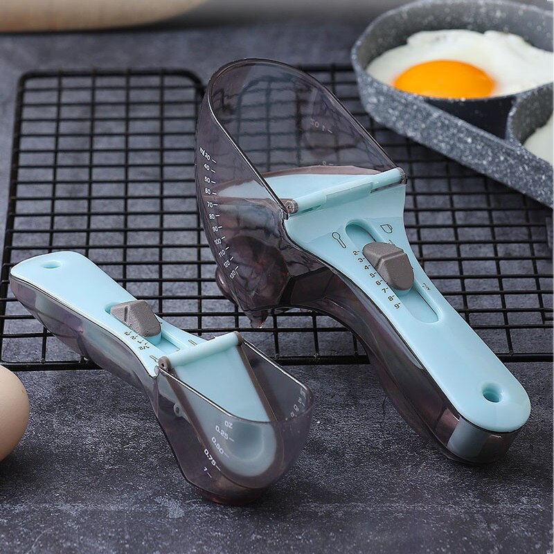 Adjustable Measuring Cups Multi-functional Spoons Sets with Scale Measuring Scoop Precise for Cooking Accessories Kitchen Tools