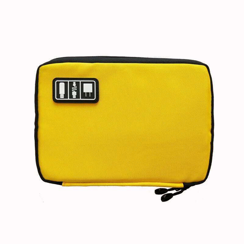 OLAGB High Grade Nylon Waterproof Travel Electronics Accessories Organiser Bag Case for Chargers Cables etc,Accessories Bag: YELLOW