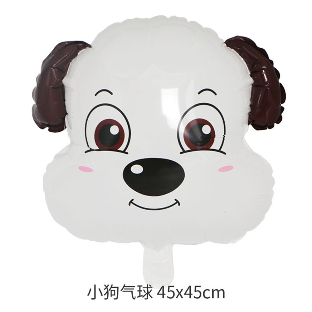 Tecknat djur lejon tiger rådjur kor konfetti ballong flicka pojke grattis på födelsedagen fest helium ballong baby shower festtillbehör: Hund  (1pc)